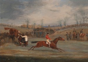 Scene da una Corsa a Ostacoli - Vicino al Traguardo da Henry Thomas Alken